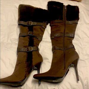 High Heel Suede Boots